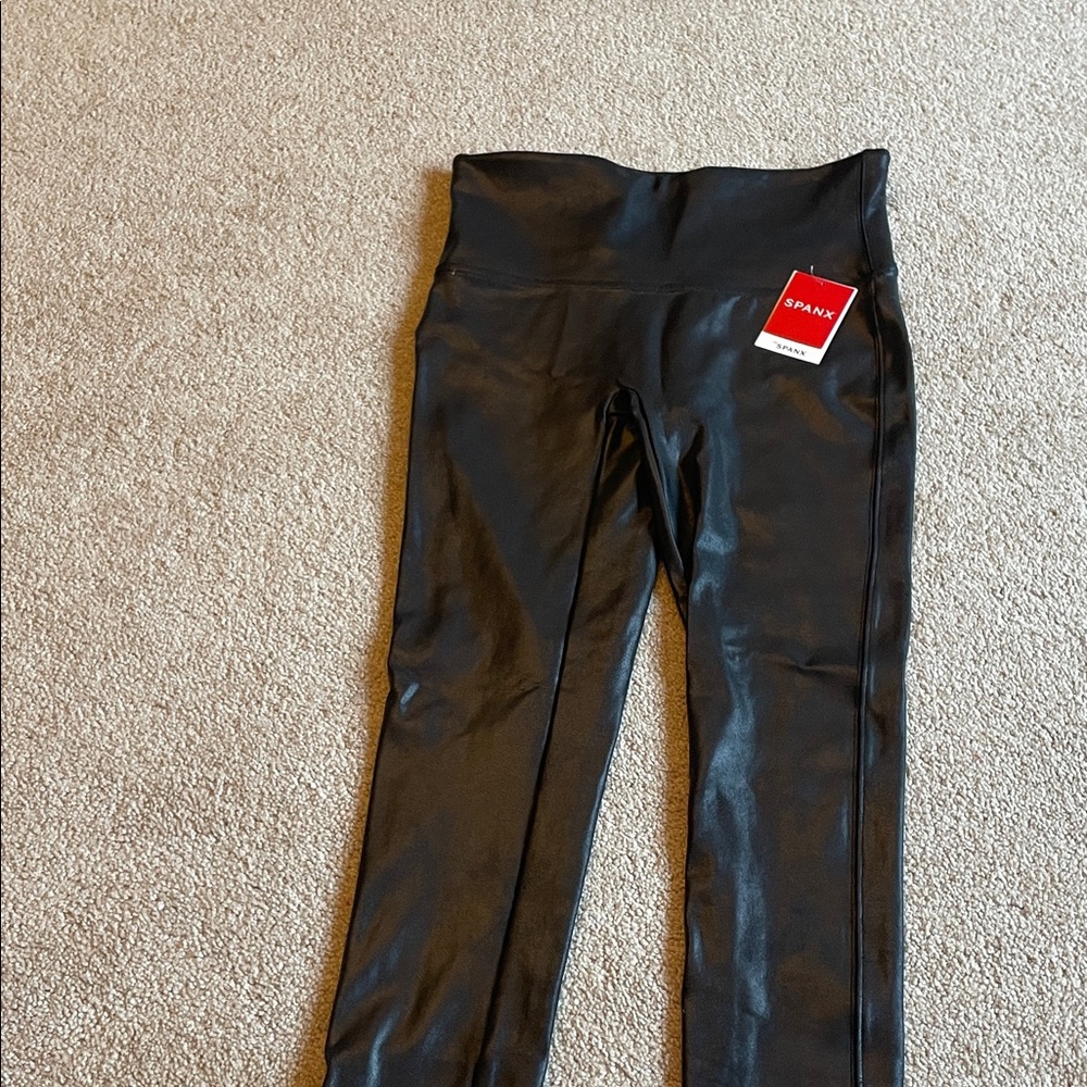 SPANX Shiny Black Leggings